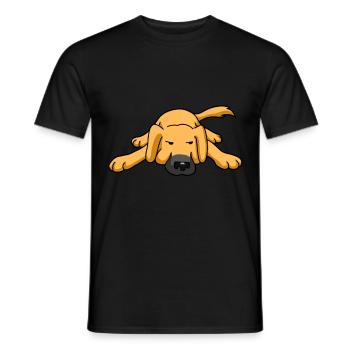 Chien de garde Chien fatigué Promeneur d'animaux amoureux des chiens - T-shirt homme - noir - Devant - AI Model Male 178 light (178cm)