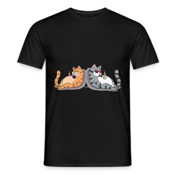 Baby cat future stoner cat joint smoker rib - Men's T-Shirt - black - Front - AI Model Male 178 light (178cm)