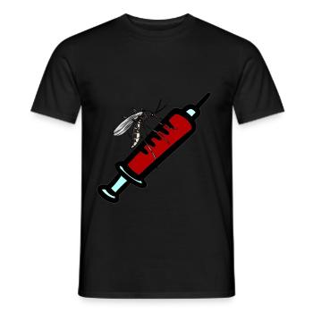 Blutabnahme Mücke Insekt Blutsauger Spritze blutig - Männer T-Shirt - Schwarz - Vorne - AI Model Male 178 light (178cm)