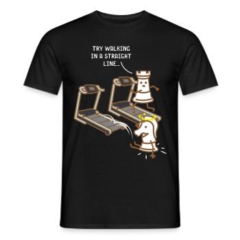 Chess Fitness - Men's T-Shirt - black - Front - AI Model Male 178 light (178cm)