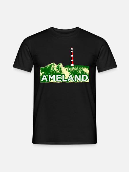 Leuchturm Ameland Holland Plage - T-shirt homme - noir