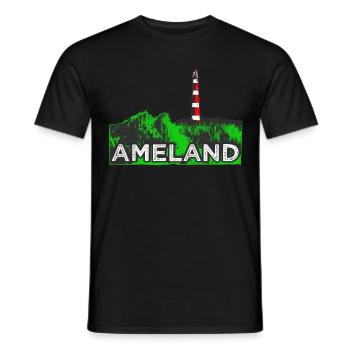 Ameland Lighthouse - Men's T-Shirt - black - Front - AI Model Male 178 light (178cm)