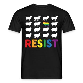 Niedliche Regenbogen Schafe für Stolz Monat und Sp - Männer T-Shirt - Schwarz - Vorne - AI Model Male 178 light (178cm)