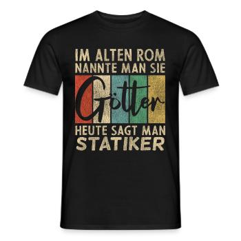 Lustige Statiker Sprüche - Männer T-Shirt - Schwarz - Vorne - AI Model Male 178 light (178cm)