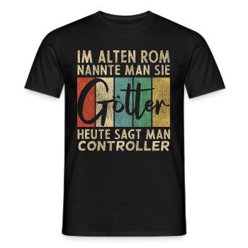 Lustige Controller Sprüche - Männer T-Shirt - Schwarz - Vorne - AI Model Male 178 light (178cm)