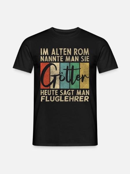 Lustige Fluglehrer Sprüche - Männer T-Shirt - Schwarz