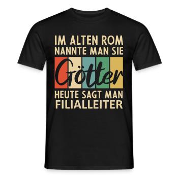 Lustige Filialleiter Sprüche - Männer T-Shirt - Schwarz - Vorne - AI Model Male 178 light (178cm)