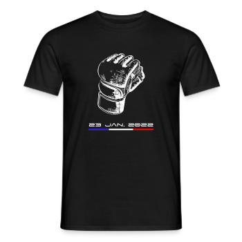 MMA France - 23 January 2022 - Men's T-Shirt - black - Front - AI Model Male 178 light (178cm)
