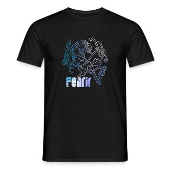 Viking Fenrir symbol - Men's T-Shirt - black - Front - AI Model Male 178 light (178cm)