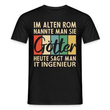 Lustige IT Ingenieur Sprüche - Männer T-Shirt - Schwarz - Vorne - AI Model Male 178 light (178cm)