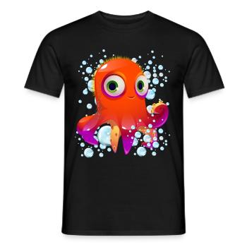Bulles de poulpe - T-shirt homme - noir - Devant - AI Model Male 178 light (178cm)