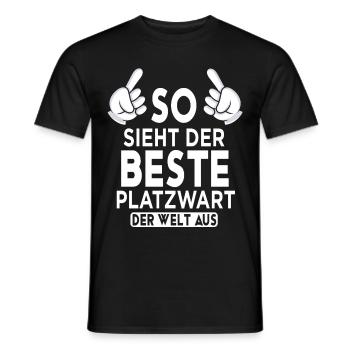Platzwart Spruch - Männer T-Shirt - Schwarz - Vorne - AI Model Male 178 light (178cm)