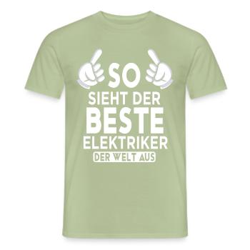 Elektriker Spruch - Männer T-Shirt - Sage - Vorne - AI Model Male 178 light (178cm)