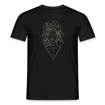 Médusa lineart - T-shirt homme - noir - Devant - AI Model Male 178 light (178cm)