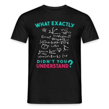 Physique Math Formule Blague - T-shirt homme - noir - Devant - AI Model Male 178 light (178cm)