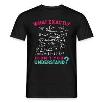 Physik Mathe Formel Scherz - Männer T-Shirt - Schwarz - Vorne - AI Model Male 178 light (178cm)