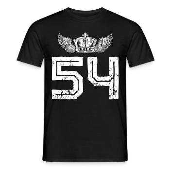 54 Couronne de numéros - T-shirt homme - noir - Devant - AI Model Male 178 light (178cm)