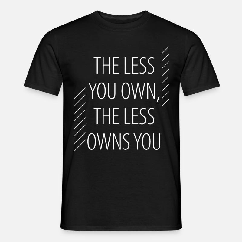 Minimalismus - Männer T-Shirt - Schwarz