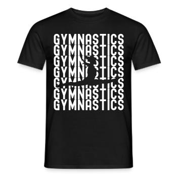 Gymnastique Acrobaties Cheerleading Gymnaste Gymnastique au sol - T-shirt homme - noir - Devant - AI Model Male 178 light (178cm)