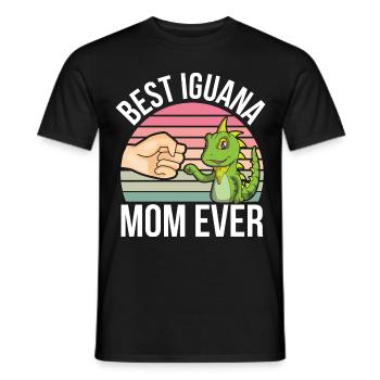 Iguana Pets | Reptiles Reptile Animals Gift - Men's T-Shirt - black - Front - AI Model Male 178 light (178cm)