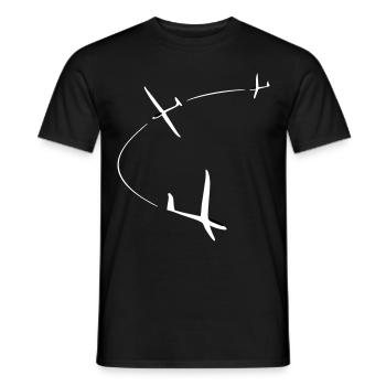 Glider Gliding Gliding Glider - Men's T-Shirt - black - Front - AI Model Male 178 light (178cm)