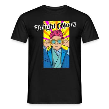 Bright Colors - Men's T-Shirt - black - Front - AI Model Male 178 light (178cm)
