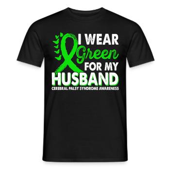 Wear green for the husband's consciousness - Men's T-Shirt - black - Front - AI Model Male 178 light (178cm)