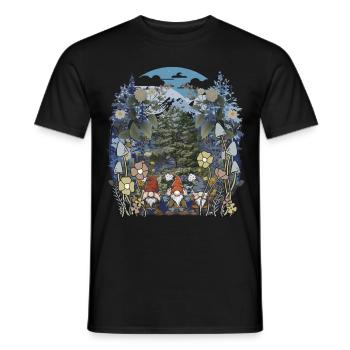 Forest Dweller, Wilderness, Fantasy, Mythical Creature, Nature, Child - Men's T-Shirt - black - Front - AI Model Male 178 light (178cm)