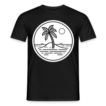 Palm Trees Symbol Beach Island - Men's T-Shirt - black - Front - AI Model Male 178 light (178cm)