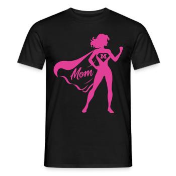 Mère est ma super-héroïne - design de maman cool - T-shirt homme - noir - Devant - AI Model Male 178 light (178cm)