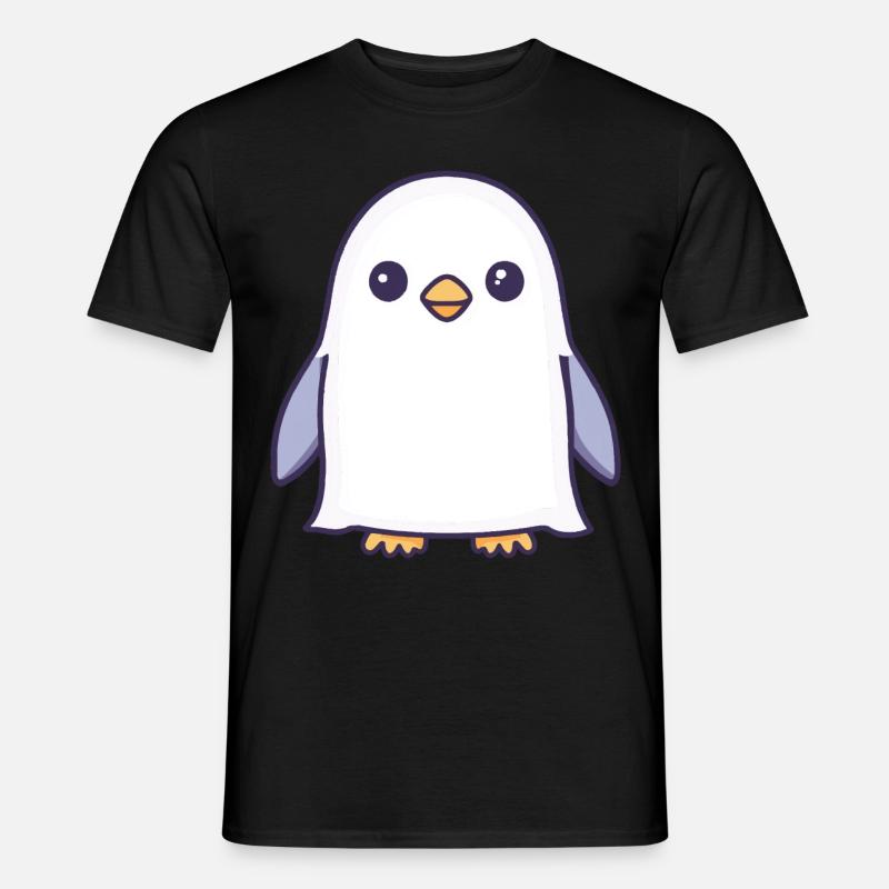 Pinguin Halloween Comic Geist - Männer T-Shirt - Schwarz