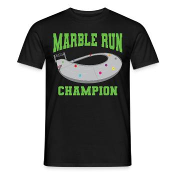 MARBLE RUN - Men's T-Shirt - black - Front - AI Model Male 178 light (178cm)