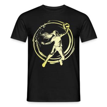 Volleyball Spielerin - Männer T-Shirt - Schwarz - Vorne - AI Model Male 178 light (178cm)