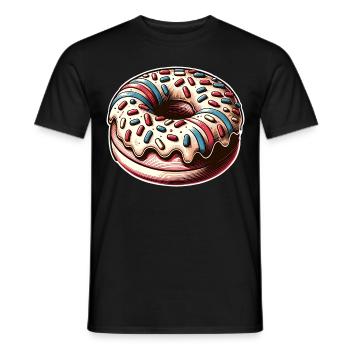 Doughnut - Men's T-Shirt - black - Front - AI Model Male 178 light (178cm)
