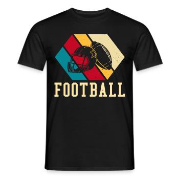 Football américain - T-shirt homme - noir - Devant - AI Model Male 178 light (178cm)