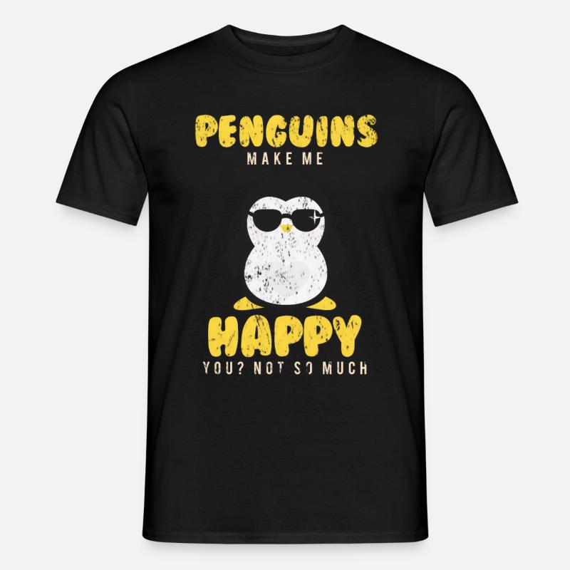 Pinguin - Männer T-Shirt - Schwarz
