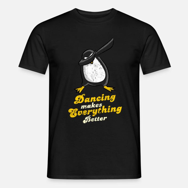 Pinguin - Männer T-Shirt - Schwarz