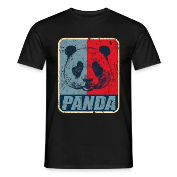 Panda - T-shirt homme - noir - Devant - AI Model Male 178 light (178cm)