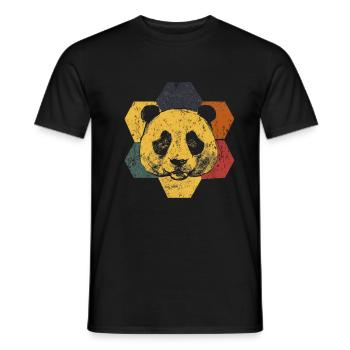 panda - T-shirt homme - noir - Devant - AI Model Male 178 light (178cm)