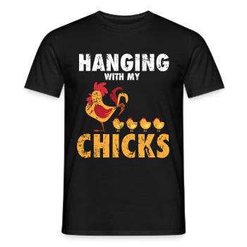 Chicken - Men's T-Shirt - black - Front - AI Model Male 178 light (178cm)