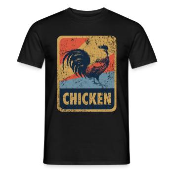 Chicken - Men's T-Shirt - black - Front - AI Model Male 178 light (178cm)