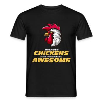 Chicken - Men's T-Shirt - black - Front - AI Model Male 178 light (178cm)