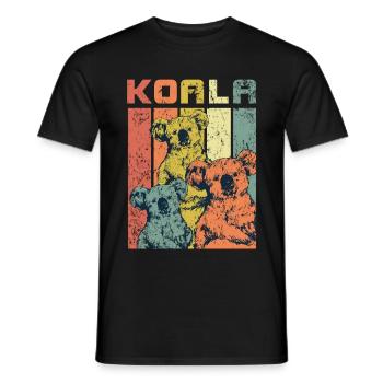 Koala bear - Men's T-Shirt - black - Front - AI Model Male 178 light (178cm)