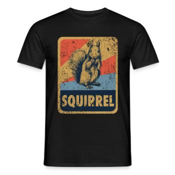 squirrel - Men's T-Shirt - black - Front - AI Model Male 178 light (178cm)