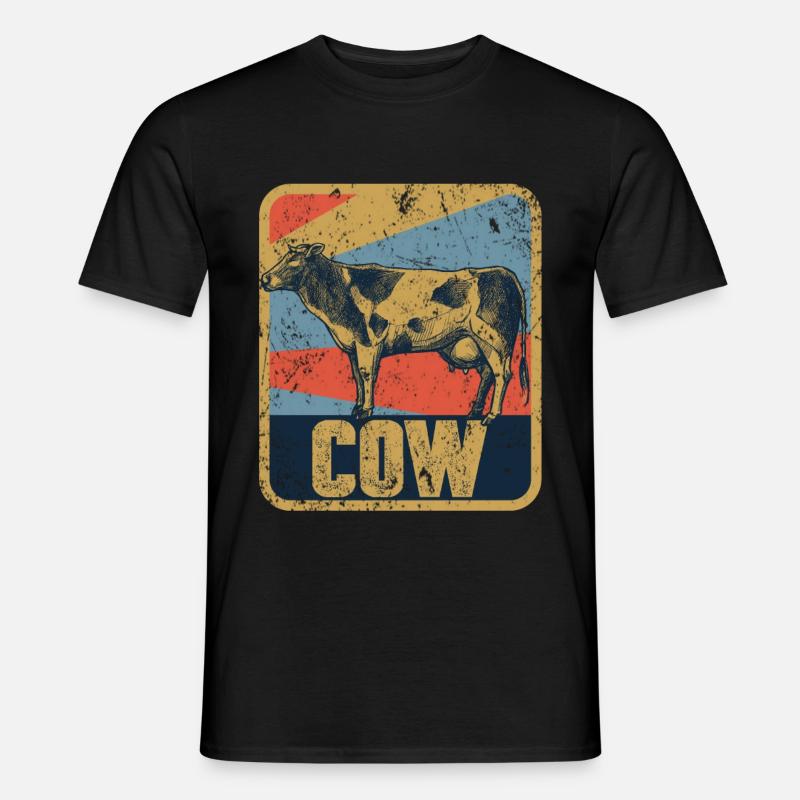 Kuh - Männer T-Shirt - Schwarz