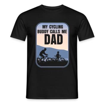 Bicycle Dad Father's Day - Men's T-Shirt - black - Front - AI Model Male 178 light (178cm)