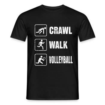 volleyball - Men's T-Shirt - black - Front - AI Model Male 178 light (178cm)