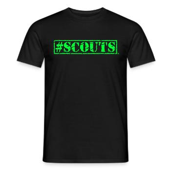 #Scouts - Männer T-Shirt - Schwarz - Vorne - AI Model Male 178 light (178cm)