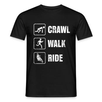 Motorcycle baby running driving gift two-wheeler - Men's T-Shirt - black - Front - AI Model Male 178 light (178cm)
