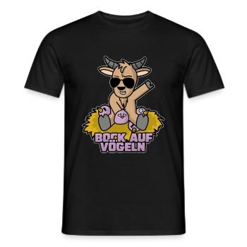 Bock auf Vögeln lustig spruch - Männer T-Shirt - Schwarz - Vorne - AI Model Male 178 light (178cm)